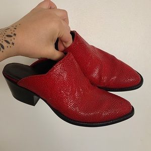 Handmade stingray mules 6.5C